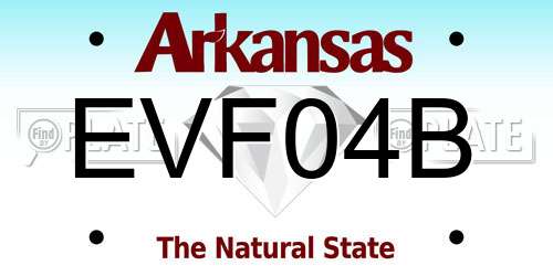EVF04B Arkansas License Plate