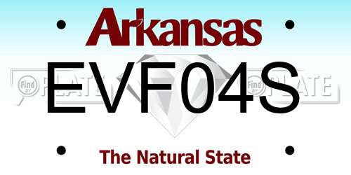 EVF04S Arkansas License Plate