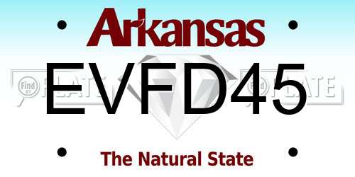 EVFD45 Arkansas License Plate