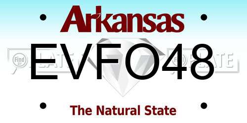 EVFO48 Arkansas License Plate
