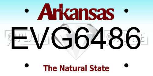 EVG6486 Arkansas License Plate