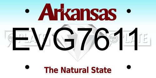EVG7611 Arkansas License Plate