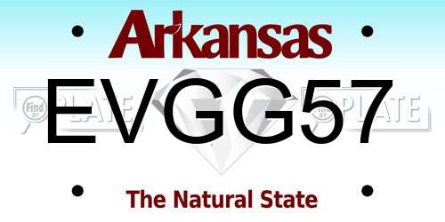 EVGG57 Arkansas License Plate