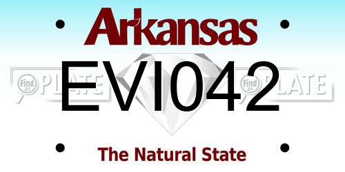 EVI042 Arkansas License Plate