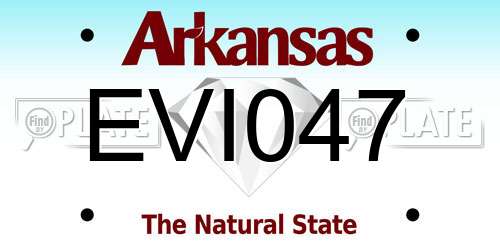 EVI047 Arkansas License Plate