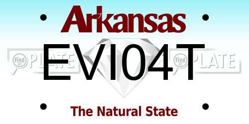 EVI04T Arkansas License Plate