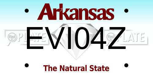 EVI04Z Arkansas License Plate