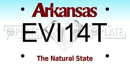 EVI14T Arkansas License Plate