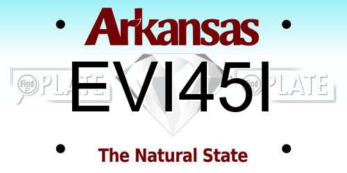 EVI45I Arkansas License Plate