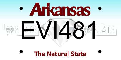 EVI481 Arkansas License Plate
