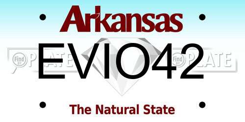 EVIO42 Arkansas License Plate