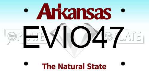 EVIO47 Arkansas License Plate
