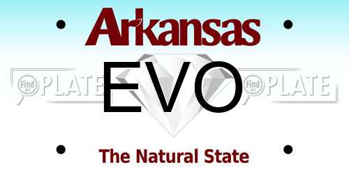 EVO Arkansas License Plate
