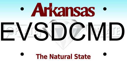EVSDCMD Arkansas License Plate