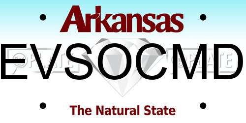EVSOCMD Arkansas License Plate