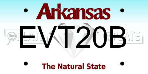 EVT20B Arkansas License Plate