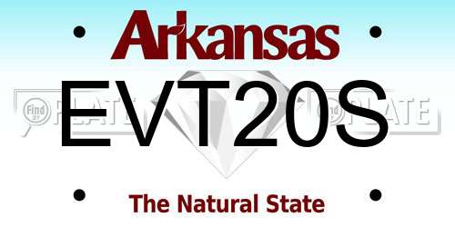 EVT20S Arkansas License Plate