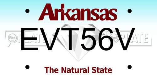 EVT56V Arkansas License Plate