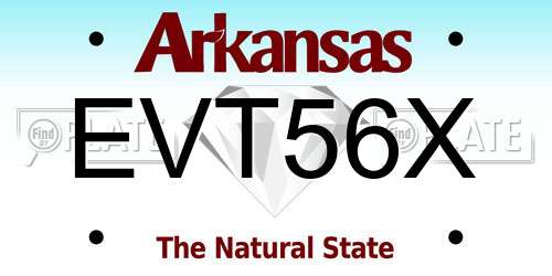 EVT56X Arkansas License Plate