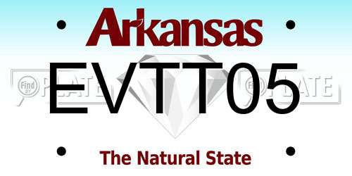 EVTT05 Arkansas License Plate