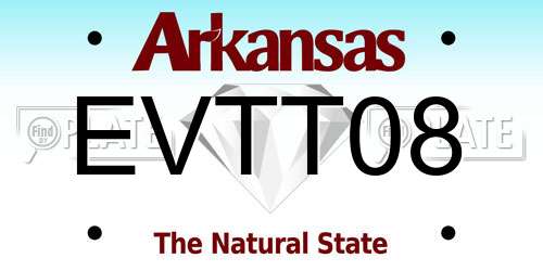 EVTT08 Arkansas License Plate