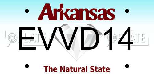 EVVD14 Arkansas License Plate