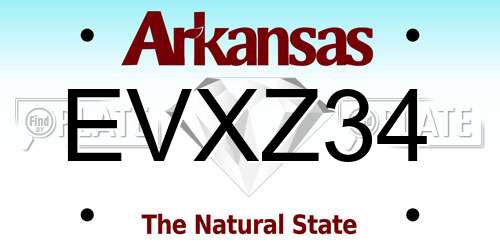 EVXZ34 Arkansas License Plate