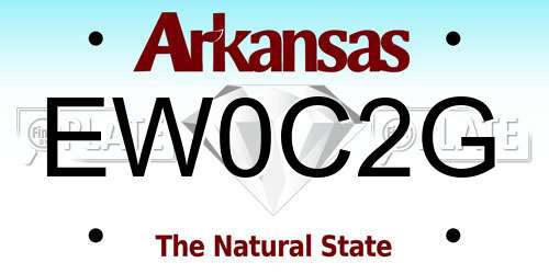 EW0C2G Arkansas License Plate