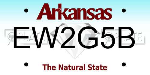 EW2G5B Arkansas License Plate