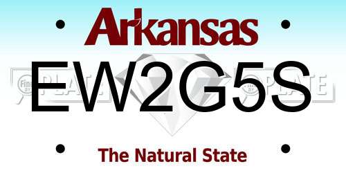 EW2G5S Arkansas License Plate