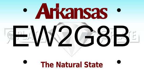 EW2G8B Arkansas License Plate