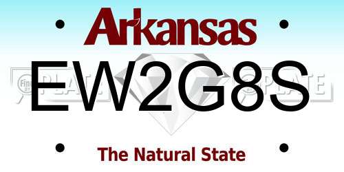 EW2G8S Arkansas License Plate