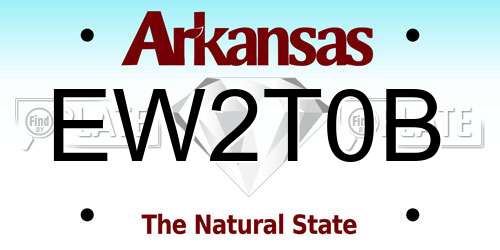 EW2T0B Arkansas License Plate
