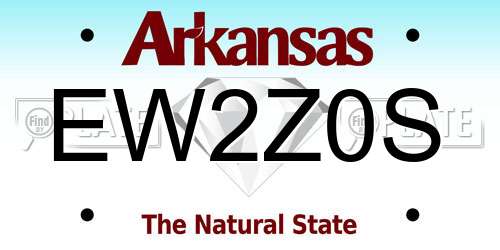EW2Z0S Arkansas License Plate
