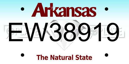 EW38919 Arkansas License Plate