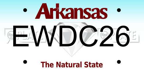 EWDC26 Arkansas License Plate