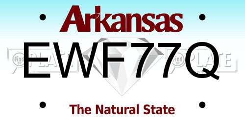 EWF77Q Arkansas License Plate