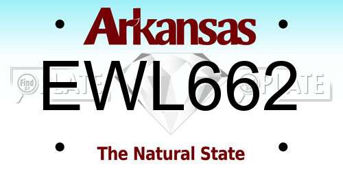 EWL662 Arkansas License Plate