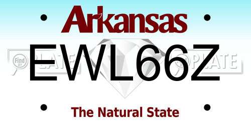 EWL66Z Arkansas License Plate