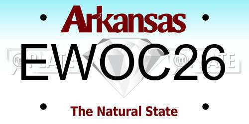 EWOC26 Arkansas License Plate