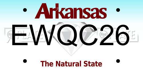 EWQC26 Arkansas License Plate