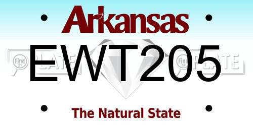 EWT205 Arkansas License Plate