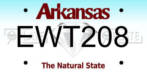 EWT208 Arkansas License Plate