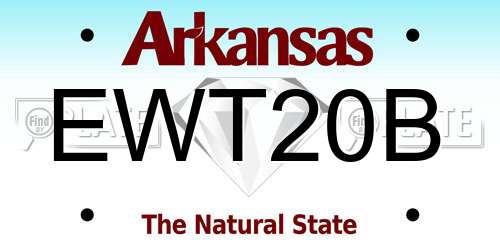 EWT20B Arkansas License Plate