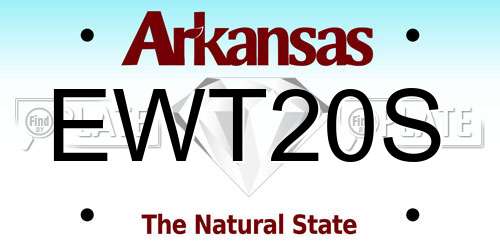 EWT20S Arkansas License Plate