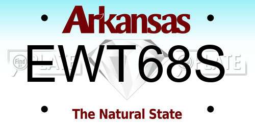 EWT68S Arkansas License Plate