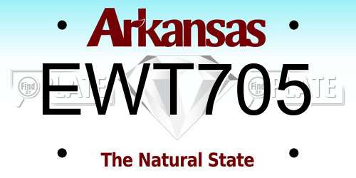 EWT705 Arkansas License Plate