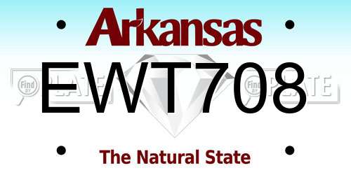 EWT708 Arkansas License Plate