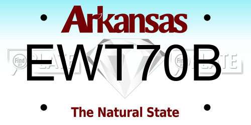 EWT70B Arkansas License Plate