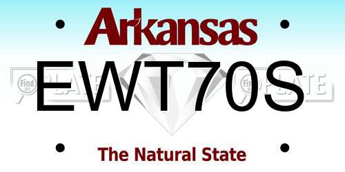 EWT70S Arkansas License Plate